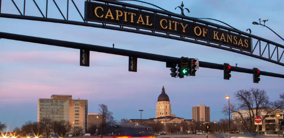 Capital City of Kansas sign on Topeka Blvd. and SW 12th Street